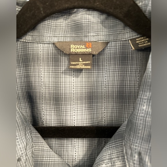 Royal Robbins Men’s Shirt‎ Large Very Good Condition Green/Grey - Picture 3 of 3